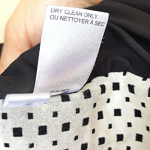 10 AMANDA & CHELSEA Tiny Polka Dot Black White Stretchy Career Blazer Jacket - Picture 9 of 10